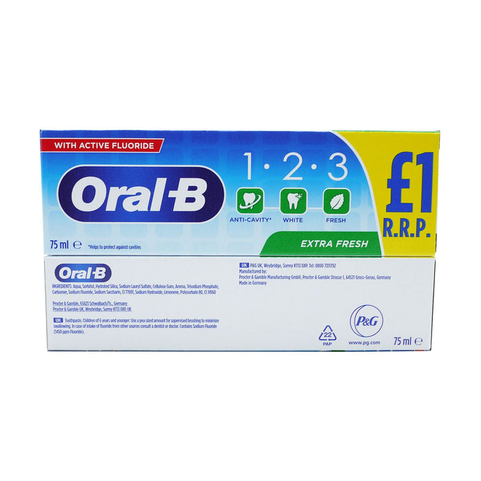 Oral-B 123 Extra Fresh Toothpaste 75 ml