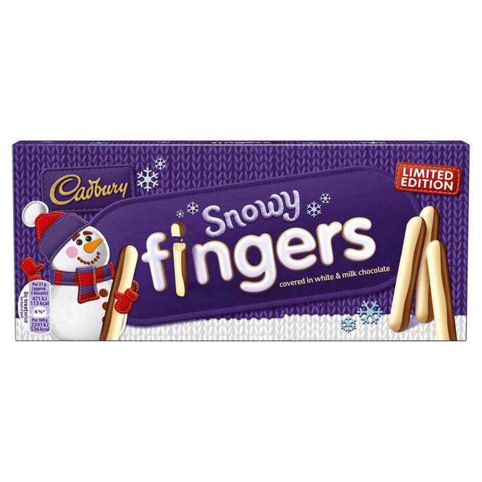 Cadbury Snowy Fingers White & Milk Chocolate 115g BB 06/04/24