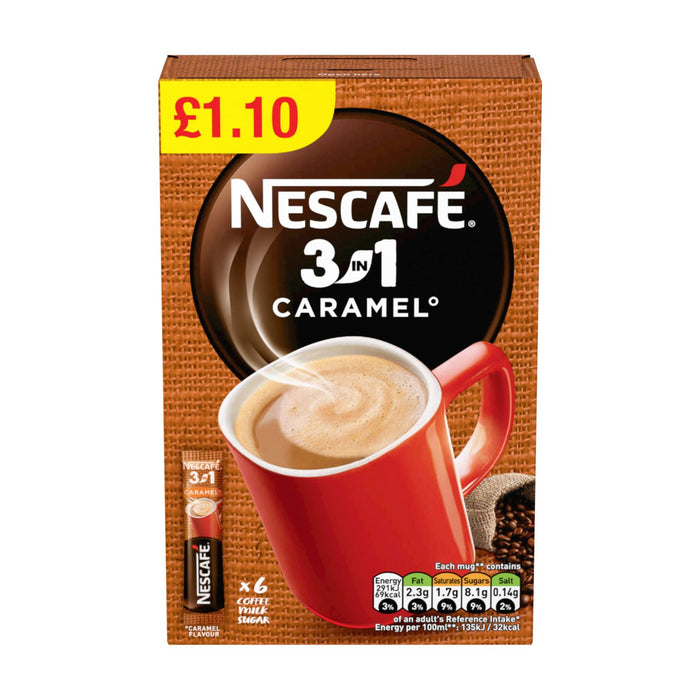 Nescafe Coffee Caramel 3in1 Pm£1.10 (Box of 11)