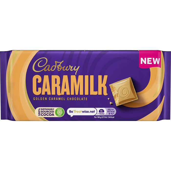Cadbury Caramilk Golden Caramel Chocolate Bar 90g BB 02/06/2023