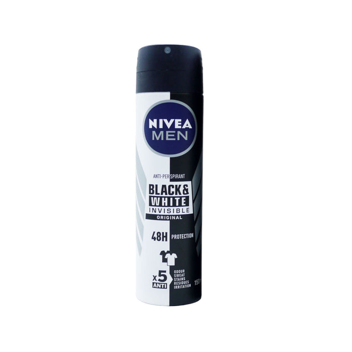 NIVEA MEN Black & White Invisible Spray Men's Deodorant Anti-Perspirant 150 ml
