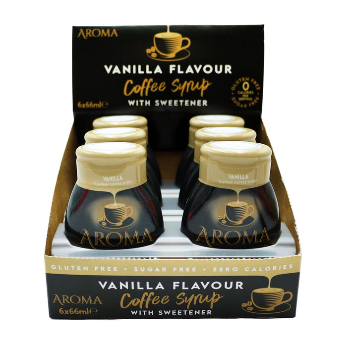 Aroma Vanilla Flavour Sugar Free Coffee Syrup 66ml