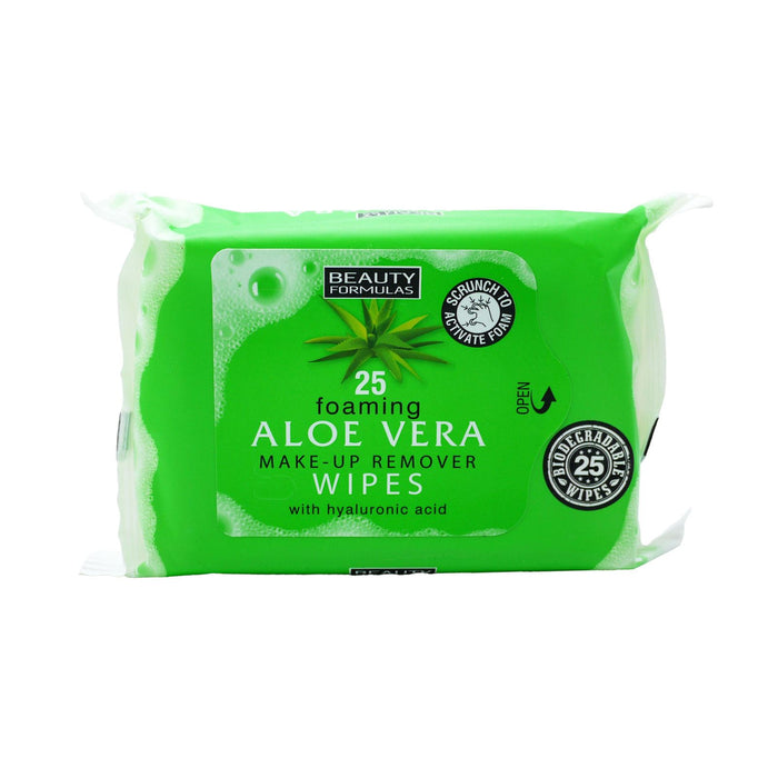 Beauty Formulas Aloe Vera Foaming Make Up Remover Wipes 25’s