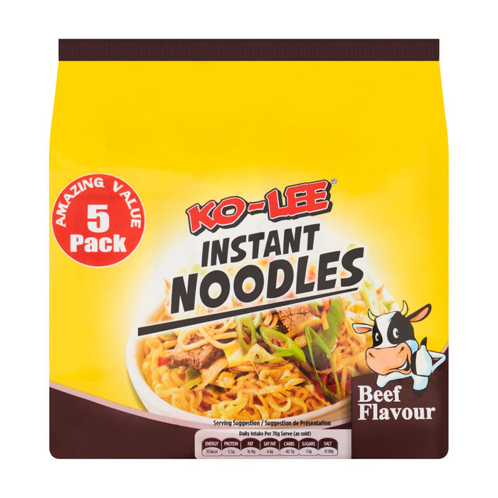 Ko-lee Noodles Beef 5pk 70 grams