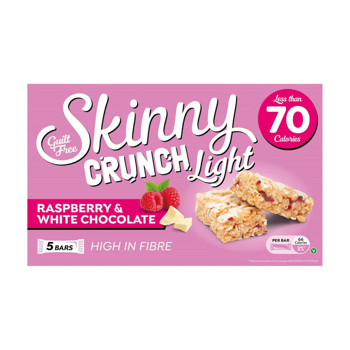 Skinny Crunch Light Raspberry & White Chocolate 5 x 19 g (Box of 10)
