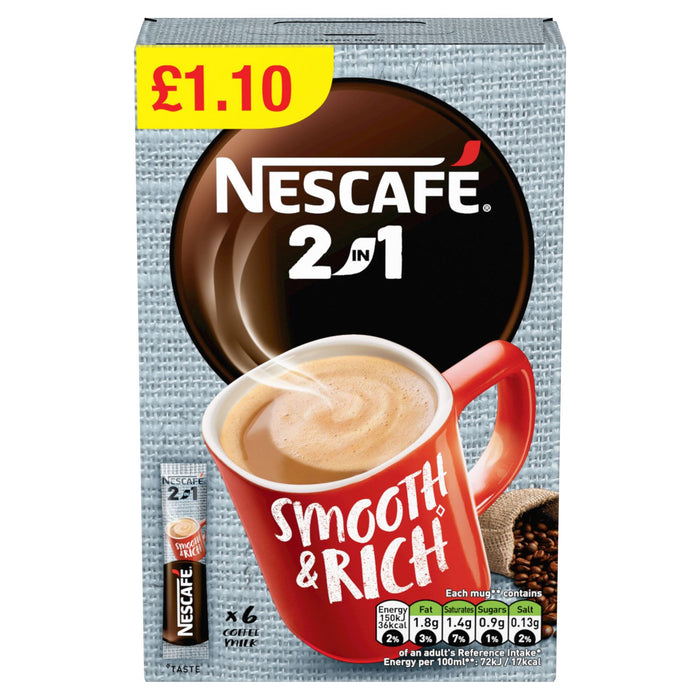 Nescafe 2in1 Instant Coffee Sachets Pm£1.10 (Box of 11)