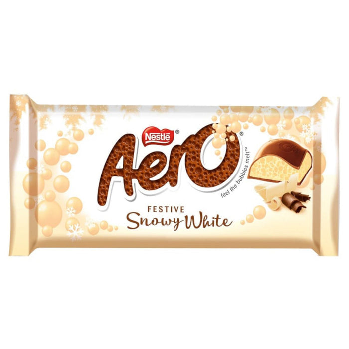 Aero Snowy White Chocolate Milk Bar 90g (Box of 15)