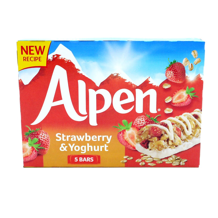 Alpen Strawberry With Yoghurt Cereal Bar 95g (10 Packs of 5, Total 50) - myShop.co.uk