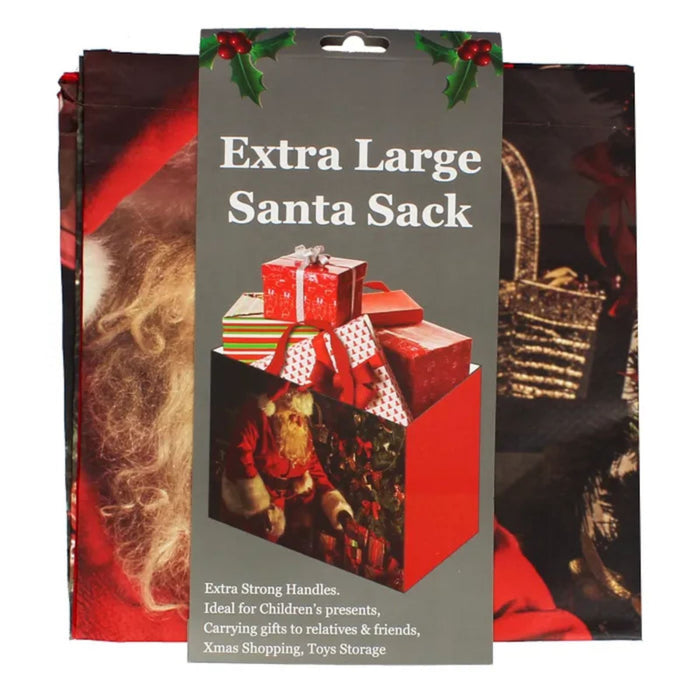 Santa Sack Christmas Woven Gift Bag Extra Large