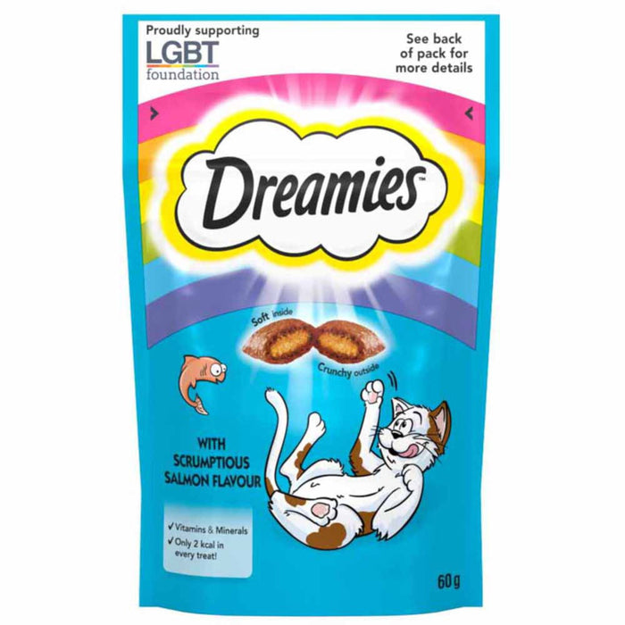 Dreamies Cat Treats Scrumptious Salmon Flavour 60g (Box of 8)