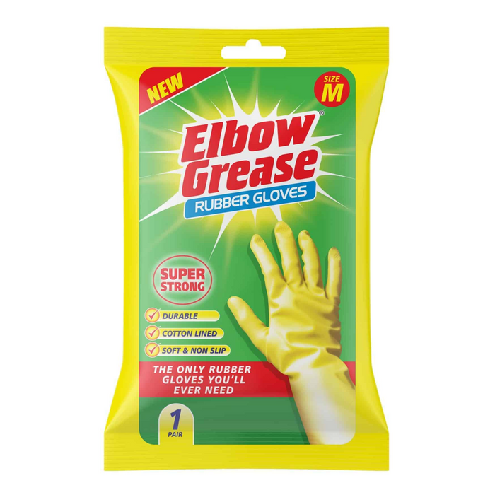 Elbow Grease Super Strong Rubber Cleaning Gloves Medium