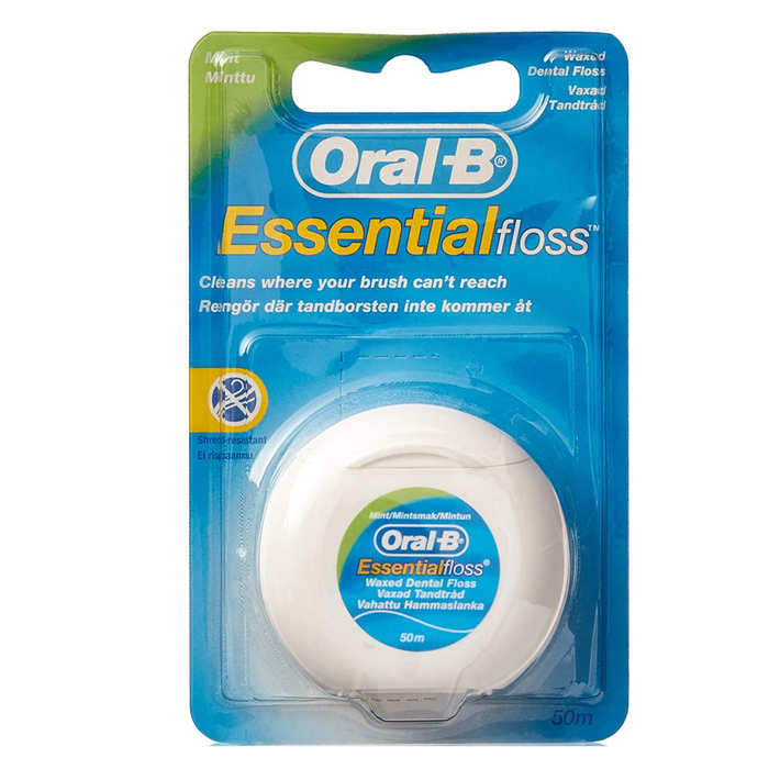 Oral-B Essential Dental Floss Waxed Mint 50m