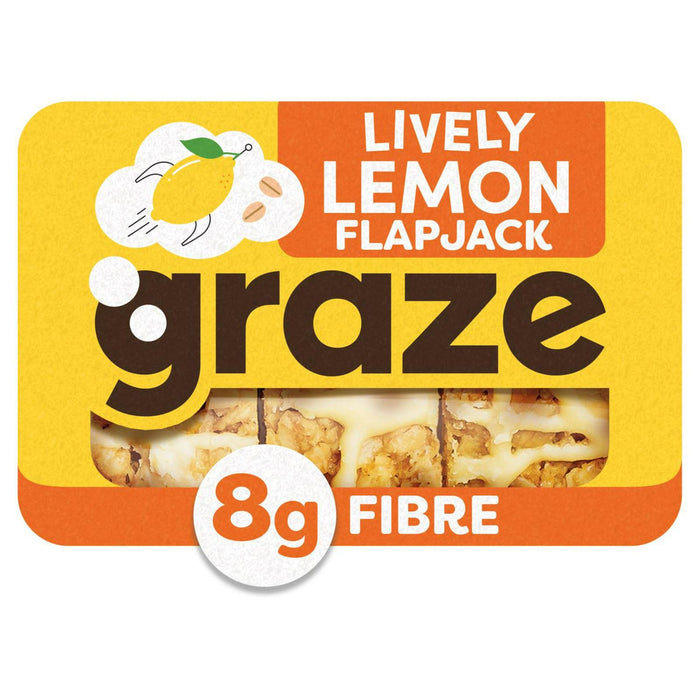 Graze Lively Lemon Flapjack Snack 3 Pack 53g (Box of 8)