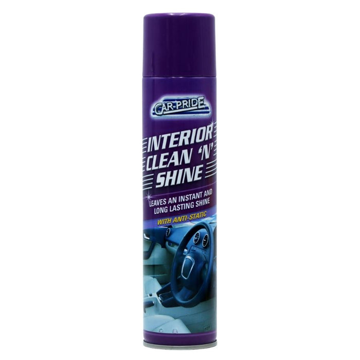 Car Pride Interior Clean 'N' Shine Spray With Anti-Static (300ml)