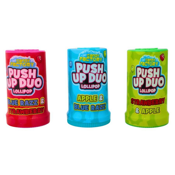 Crazy Candy Factory Push Up Duo Lollipop (12 x 24g)