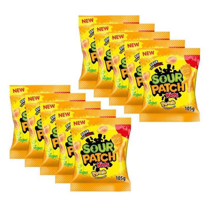 Sour Patch Kids Peach Flavour Sweets (10 x 105g)