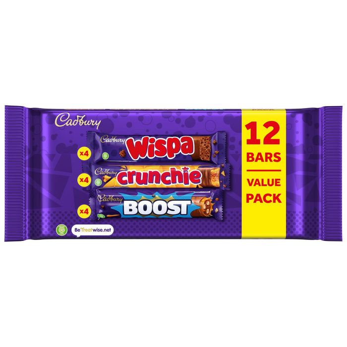 Cadbury Wispa / Crunchie / Boost Mixed Multipack 12 Bars (10 x 347.2g)