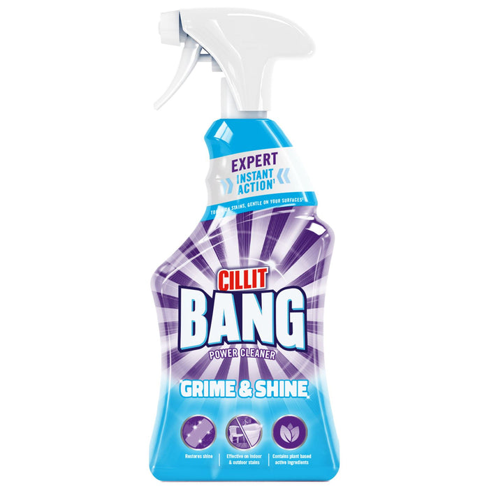 Cillit Bang  Grime & Shine Spray, Suitable for Cleaning Outdoor and Indoor Surfaces, 750ml