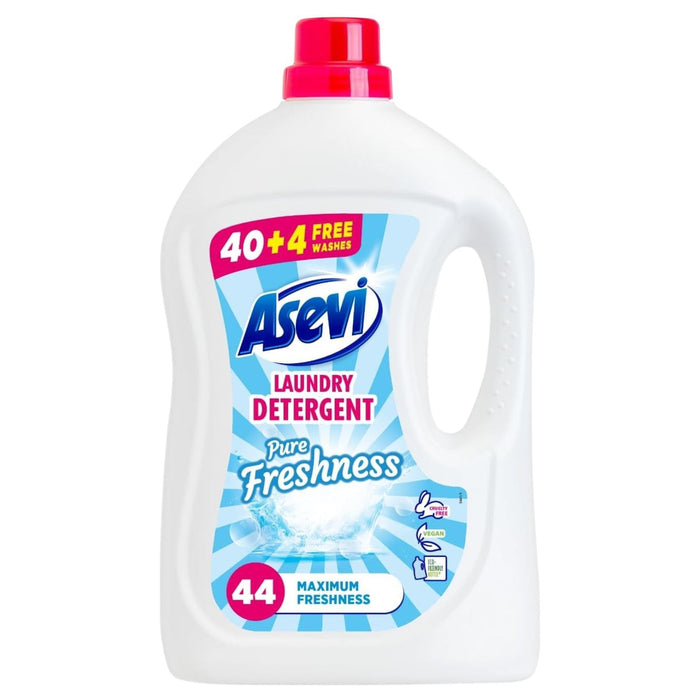 Asevi Laundry Detergent, Washing Liquid Detergent, Pure Freshness 2376 ml, 44 Washes,