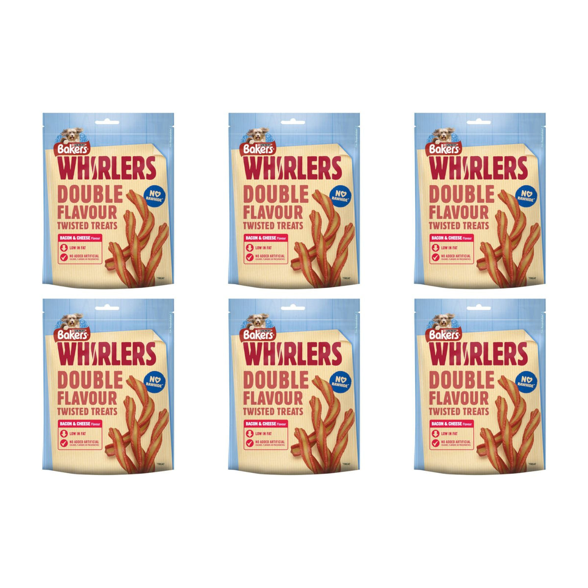 Bakers Whirlers Dog Treats Bacon and Cheese 130g (Box of 6) — myShop