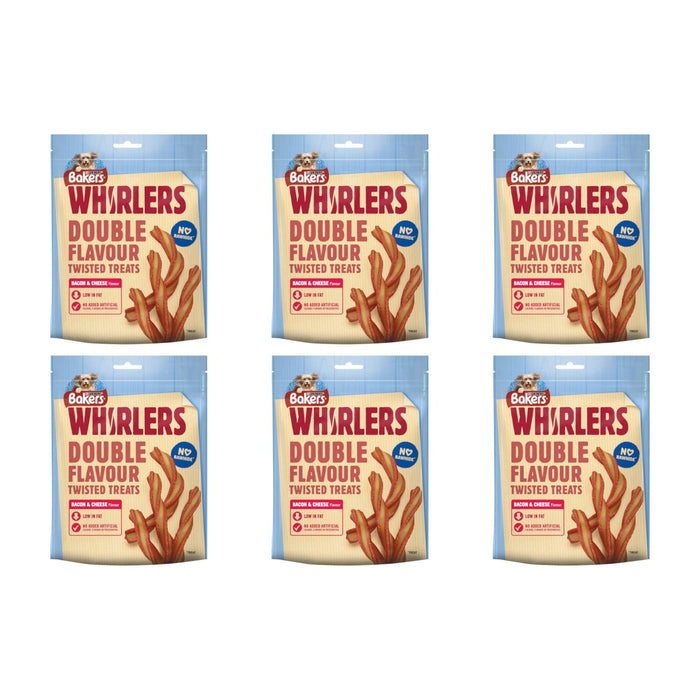 Bakers Whirlers Dog Treats Bacon and Cheese 130g  (Box of 6)