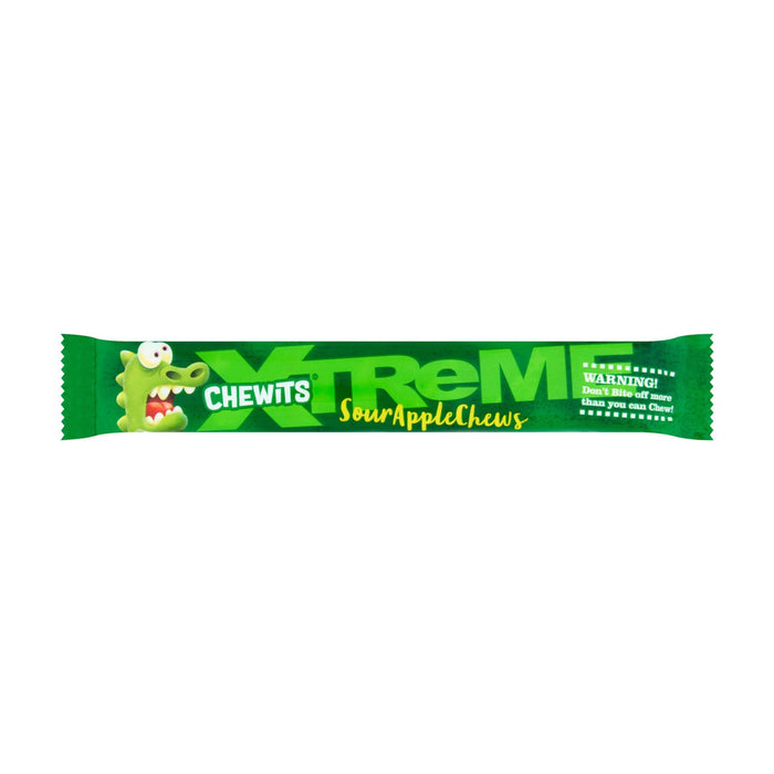 Chewits Stick Xtreme Sour Apple 34 grams  (Box of 24)