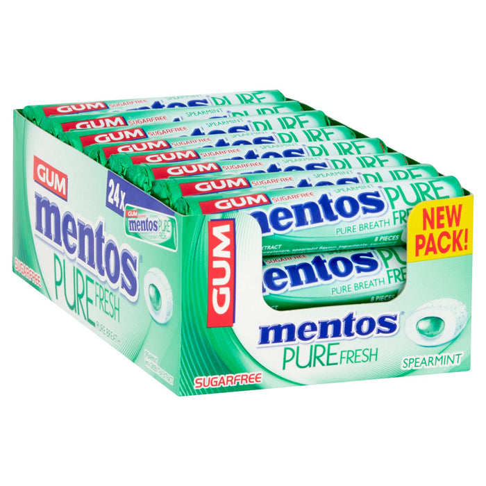 24x Mentos Chewing Gum Pure Fresh Sugar Free Spearmint