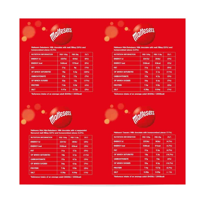 Maltesers Christmas Mix, Mint Chocolate & Milk Chocolate Selection Pouch 240g (Box of 6)