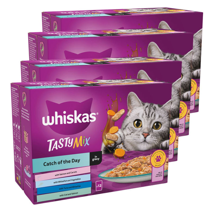 Whiskas Tasty Mix  Chef`s Choice in Gravy 12x85g (Box of 4)