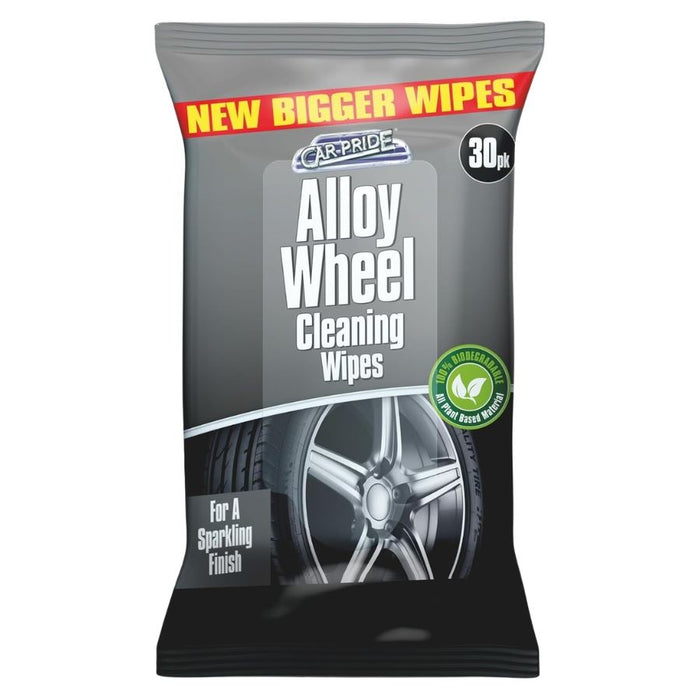 Car Pride Alloy Wheel Cleaning Wipes, 30 Pack
