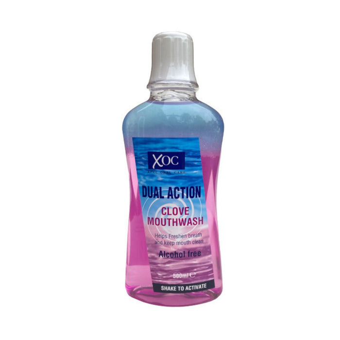 XOC Dual Action Clove Mouthwash 500ml