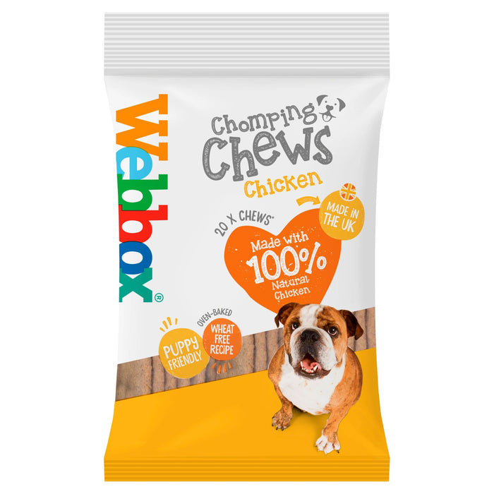Webbox Meaty Chomping Chews Chicken Dog Treats 200 grams (Box of 10)
