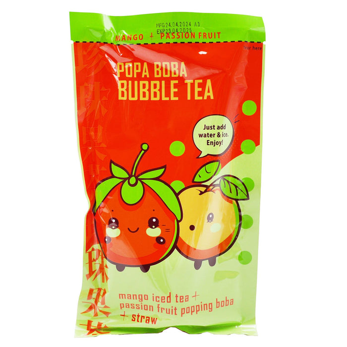 10x Popa Boba Bubble Kit Mango Iced Tea 80g