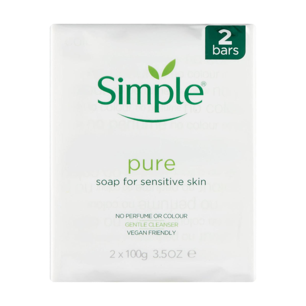 Simple Pure Soap Bars Twin Pack 100g — myShop