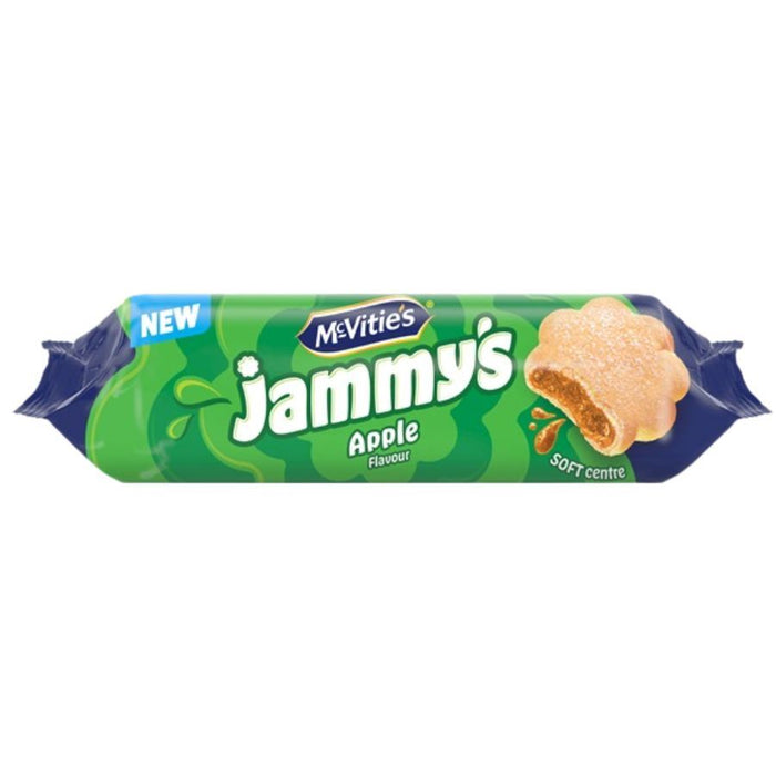 McVitie's Jammy's Apple Flavour Biscuits, Soft Centre Snacks (18 x 136.5g)