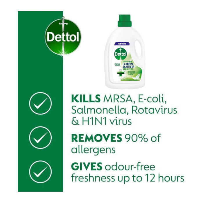 Dettol Antibacterial Laundry Cleanser, Sensitive, 2.5 Litre