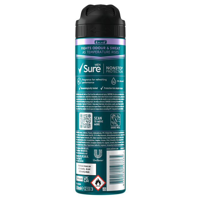 Sure Men Active 72H Dry Antiperspirant Deodorant (150ml)