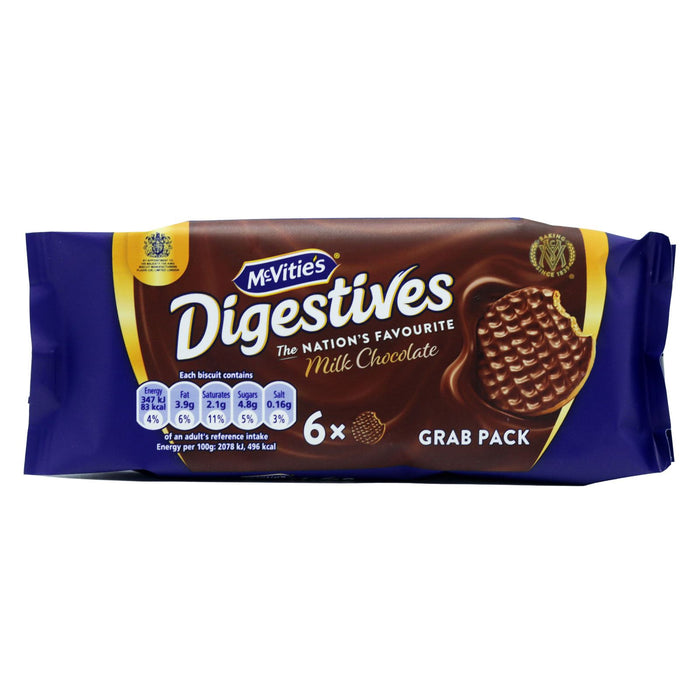 McVitie's Digestives Milk Chocolate Biscuits Grab Pack (10 x 100g)