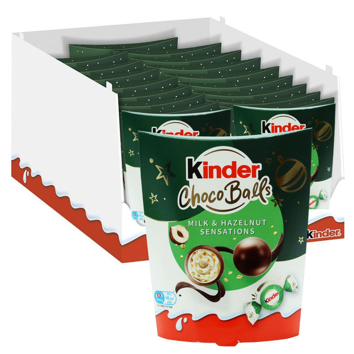 17x Kinder Choco Balls Milk & Hazelnut Sensations 90g (Box of 17)