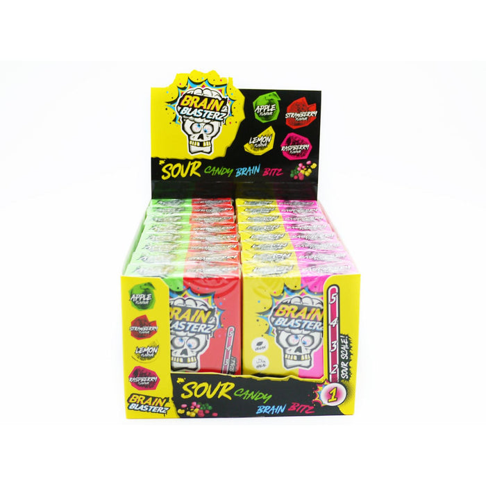 Brain Blasterz Sour Candy Brain Bitz Assorted Flavours 45g (Box of 16)