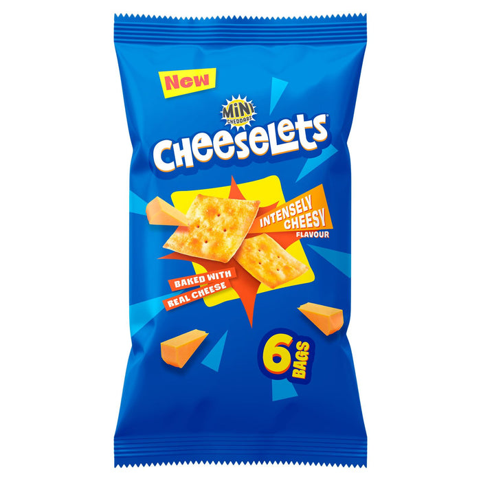 Mini Cheddars Cheeselets Baked Snacks, 6 Pack (12 x 147g)