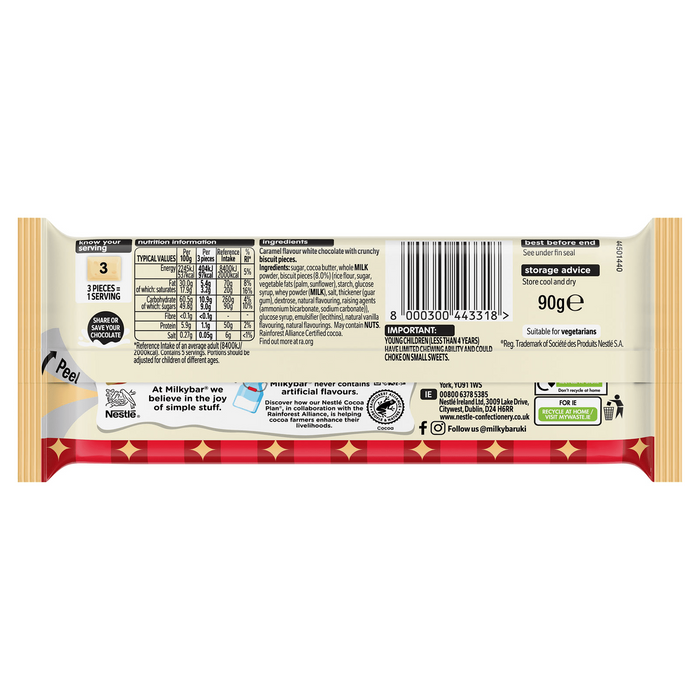 Milkybar Caramel Crunch Flavour Christmas Block (20 x 90g)