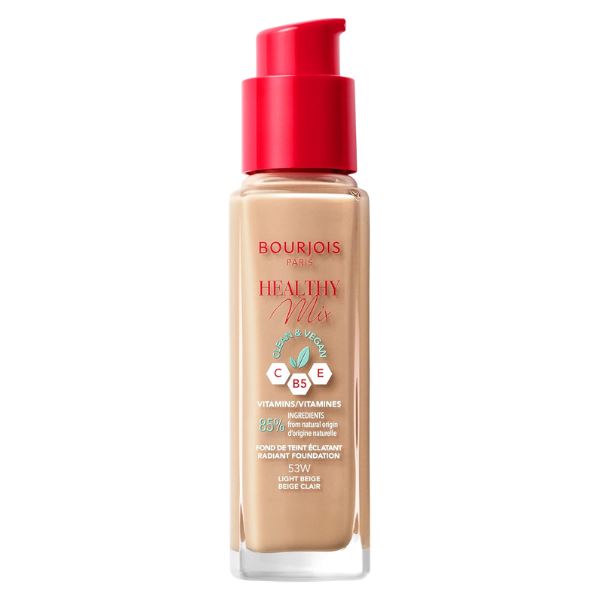 Bourjois Healthy Mix Clean Foundation, Shade 053, Light Beige 30ml