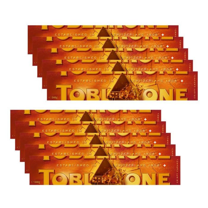 Toblerone Crispy Caramel Chocolate Bar (10 x 340g)
