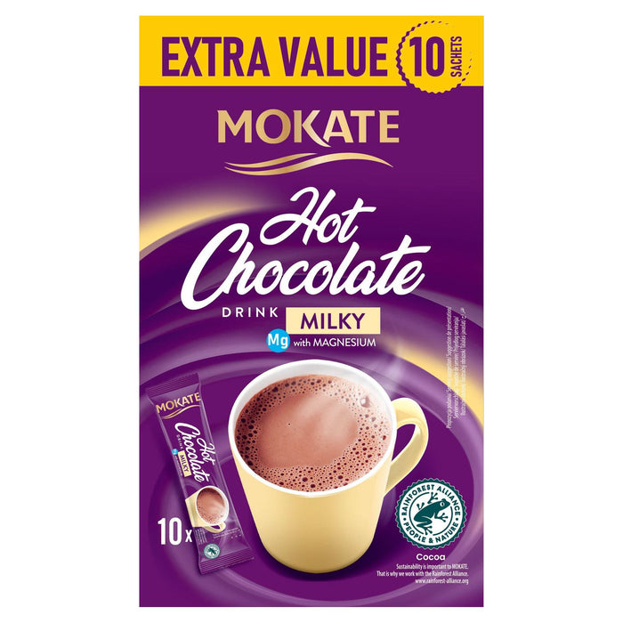 Mokate Instant Hot Chocolate Milky Magnesium, 10 Sachets