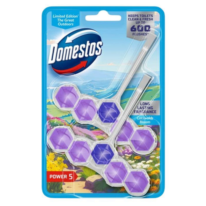 Domestos Power 5 Toilet Rim Blocks Cotswolds Bloom (2x50g)