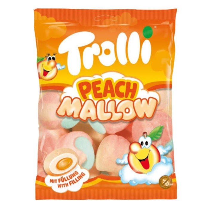 Trolli Mallow Peach Marshmallow Sweets (8 x 150g)