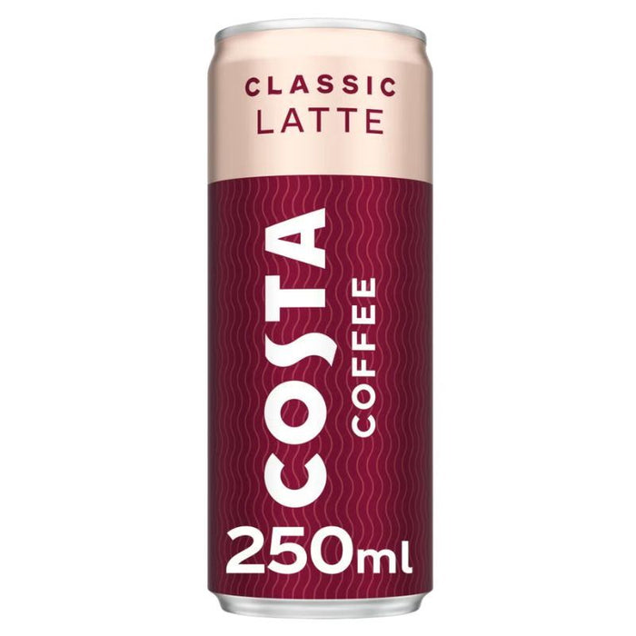 Costa Coffee Classic Latte Iced Coffee Cans (12 x 250ml)