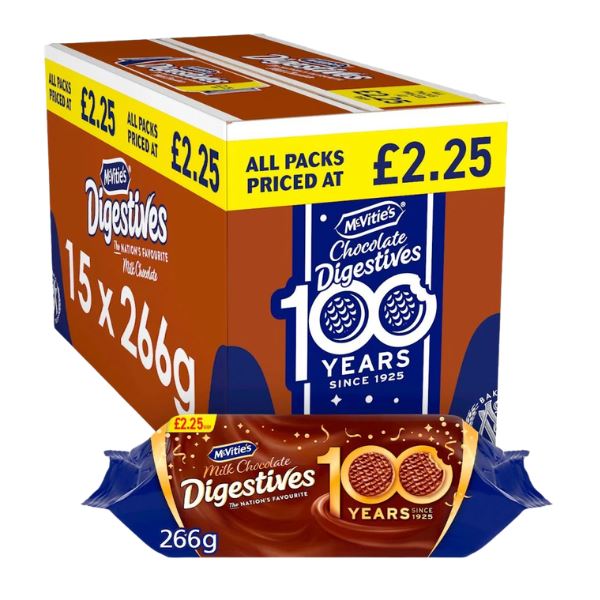 McVitie's Digestives Milk Chocolate (15 x 266g)