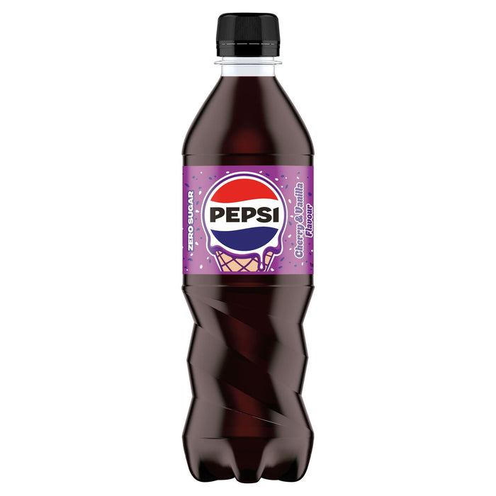 Pepsi Cherry & Vanilla Flavour Zero Sugar Bottle (12 x 500ml)
